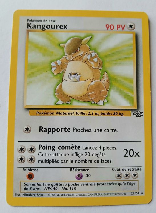 Pokémon Carte collezionabili: Carte Pokémon Kangourex FR 2000  RARE! – Usato da Les Sciernes d'Albeuve venduto da gojo03
