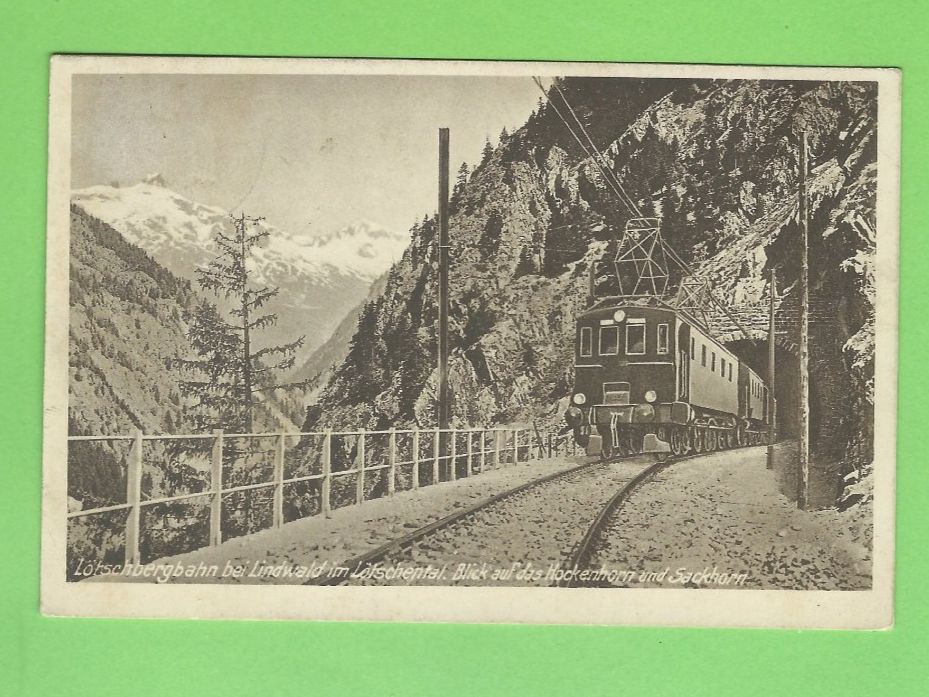 Cartoline postali: Lotschbergbahn bei Lindwald Lötschental – Usato da Zürich venduto da t24_de