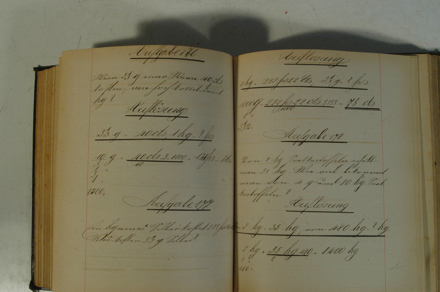 Libri: Antikes Rechenbuch/Geometrie/Schulbuch Handschrift – Usato da Herisau venduto da Wisen 4
