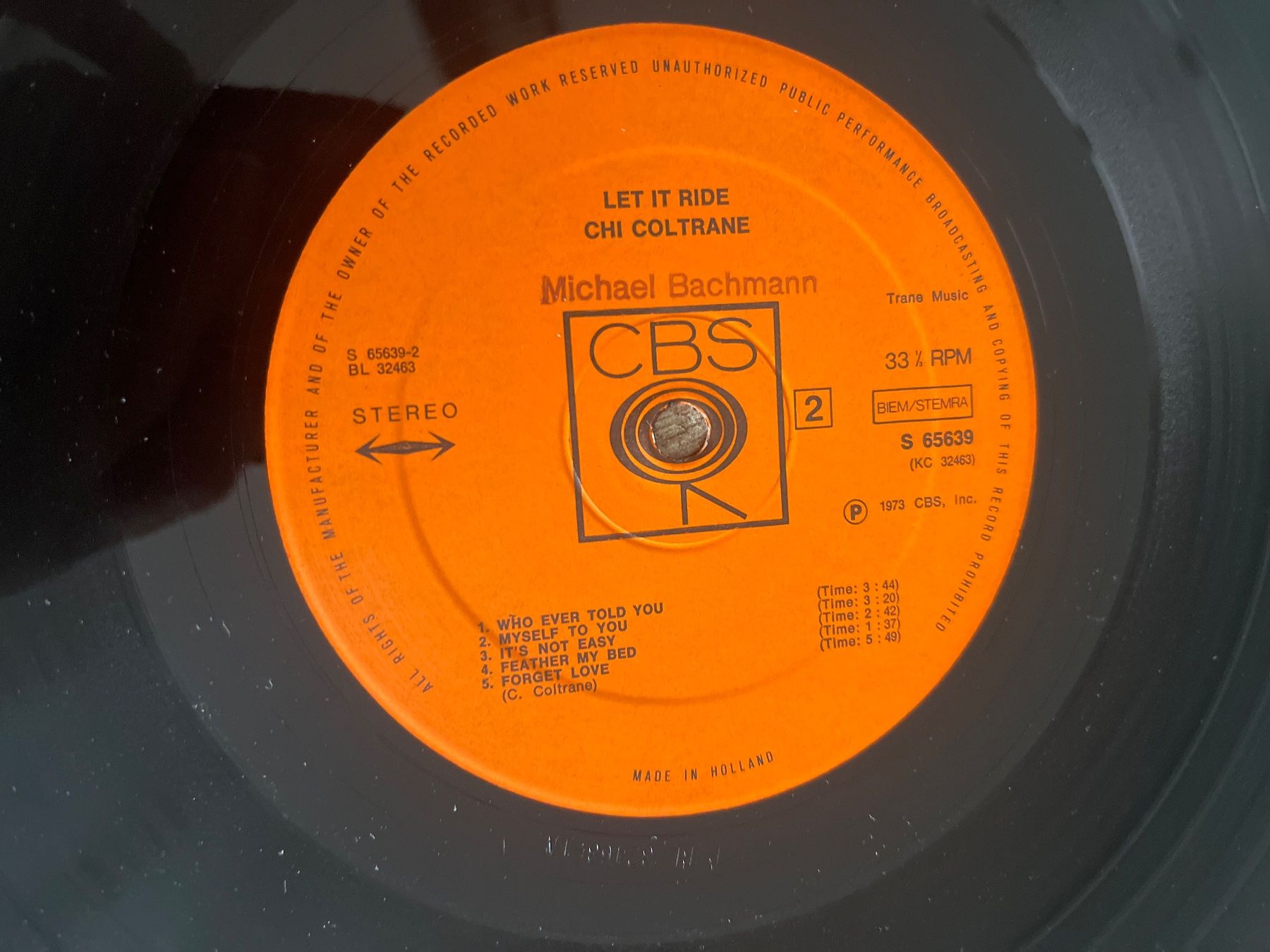 Dischi in vinile: A580/Chi Coltrane - Let It Ride – Usato da Frutigen venduto da Philippe_jsp 2