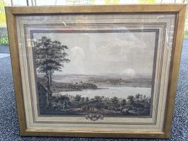Antiker Kupferstich "Vue d'Erlach" (1792) - Caspar Leontius 
