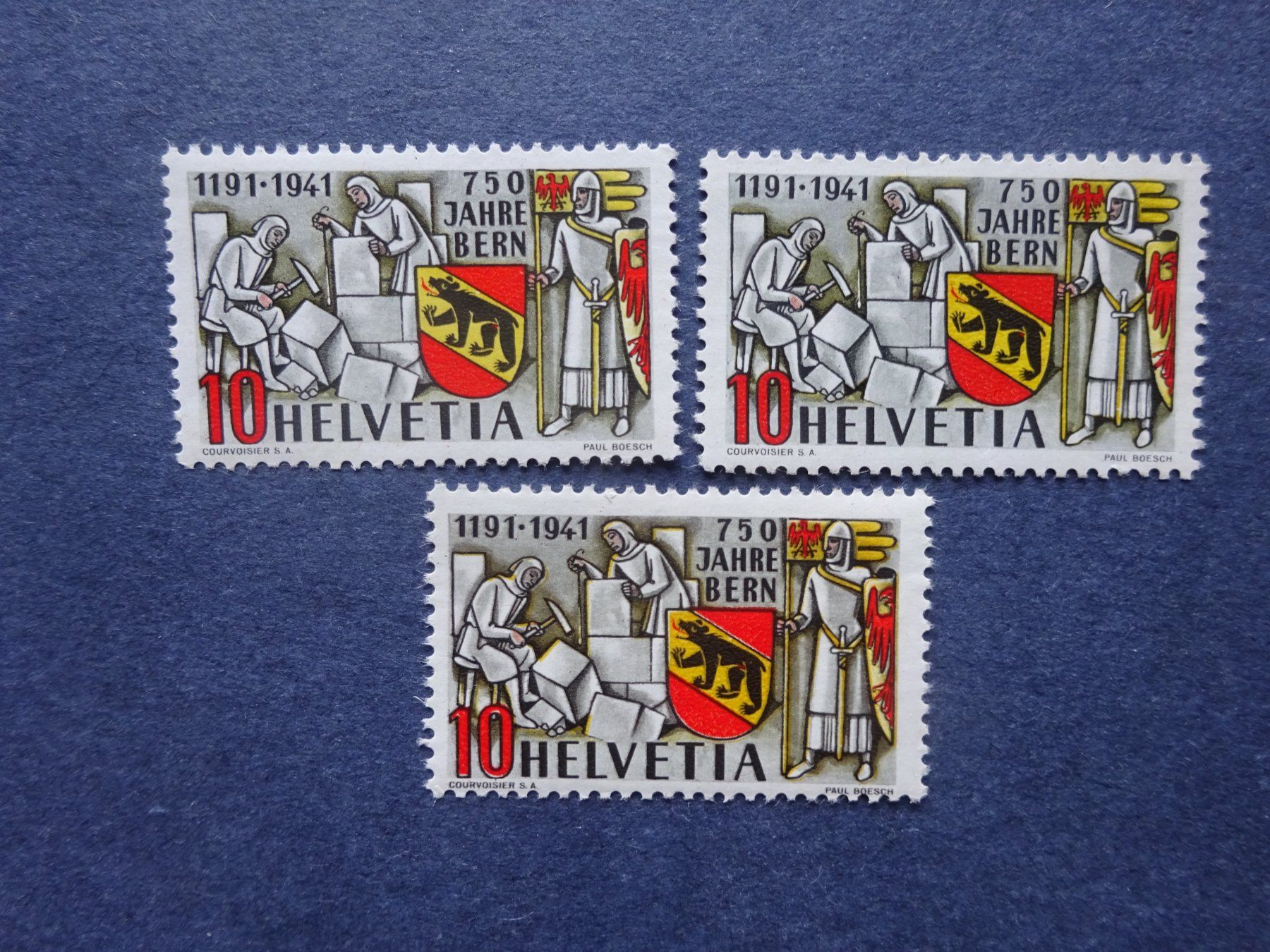Tutti i francobolli: 1941 253, 253b & 253 c postfrisch** LUXUS – Usato da Appenzell-Steinegg venduto da adi1975