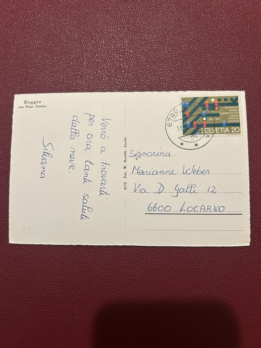 Ansichtskarten: Deggio 1972 – Gebraucht aus Breganzona von Milesbo 1