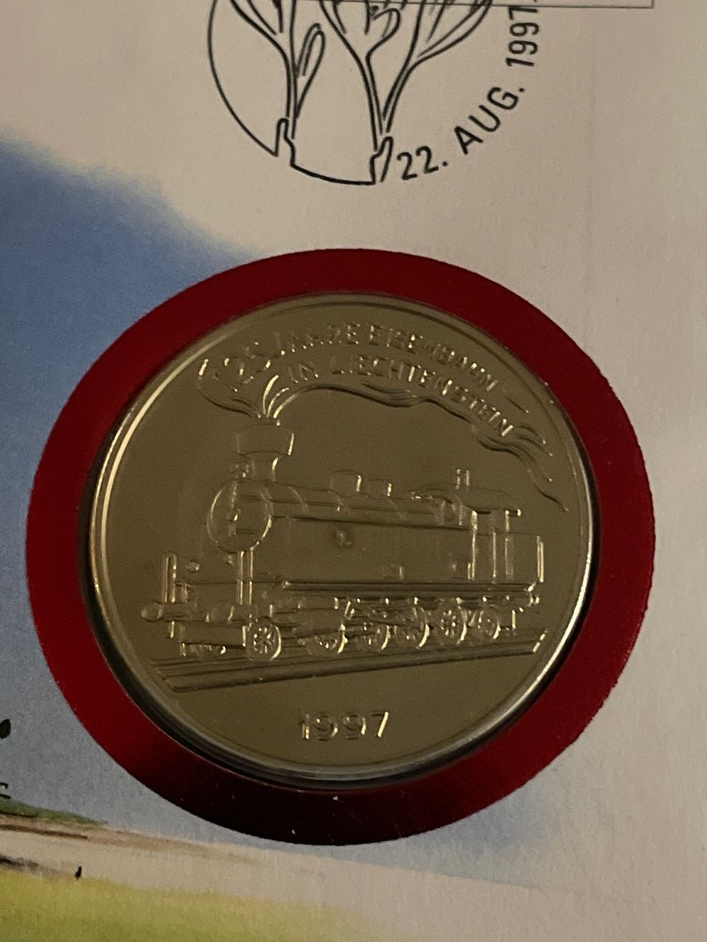 Alle Münzen: Numisbrief 125 J Eisenbahn Liechtenstein – Neu (gemäss Beschreibung) aus Schlossrued von Julio25 1