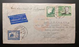 DR 1938 Graf Zeppelin SAF Brief nach Rio mit guter Frankatur