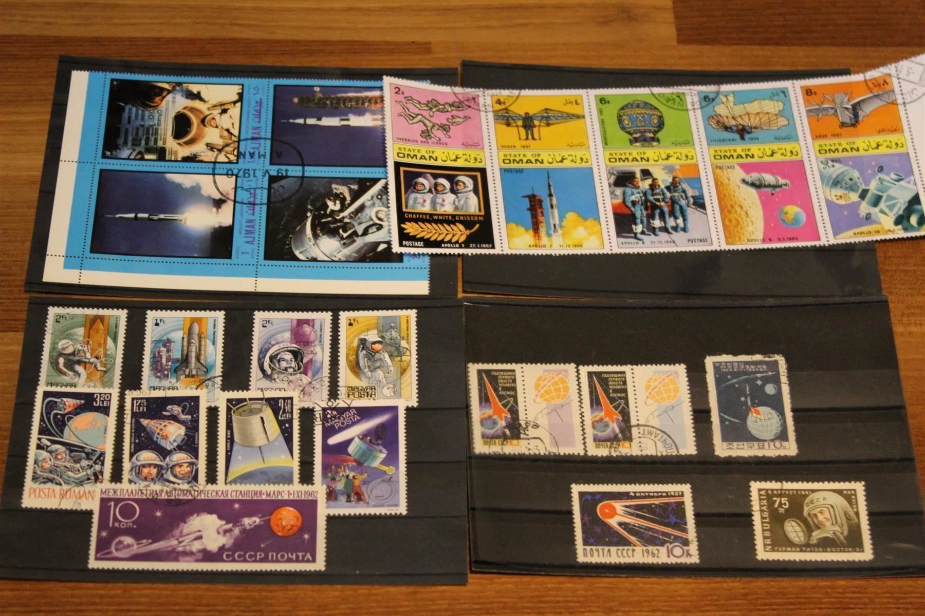 Alle Briefmarken: 4 Steckkarten - Weltall – Gebraucht aus Reinach BL von Haexli_46