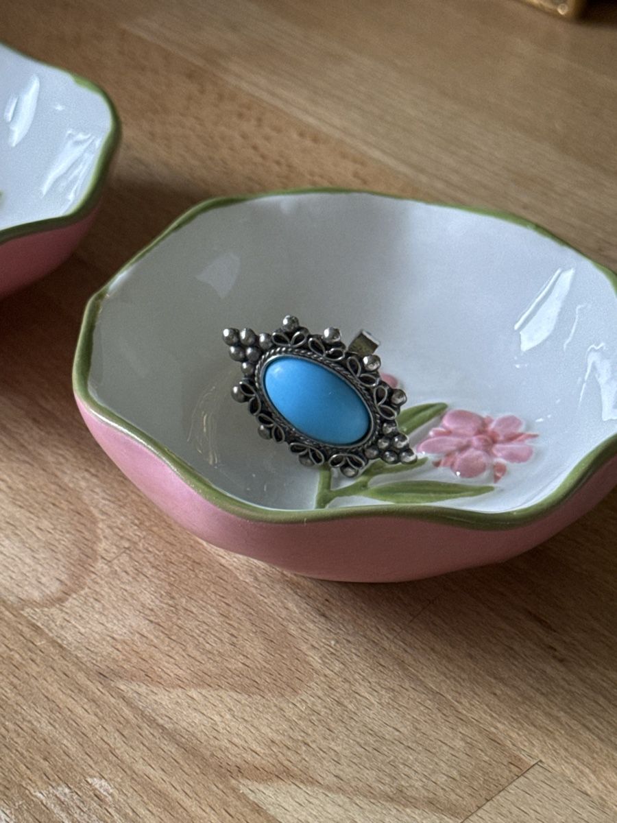 Anelli: Boho Turquoise Silver Ring - Statement Boho Chic Ring 💍 – Usato da Zürich venduto da olalinda 3