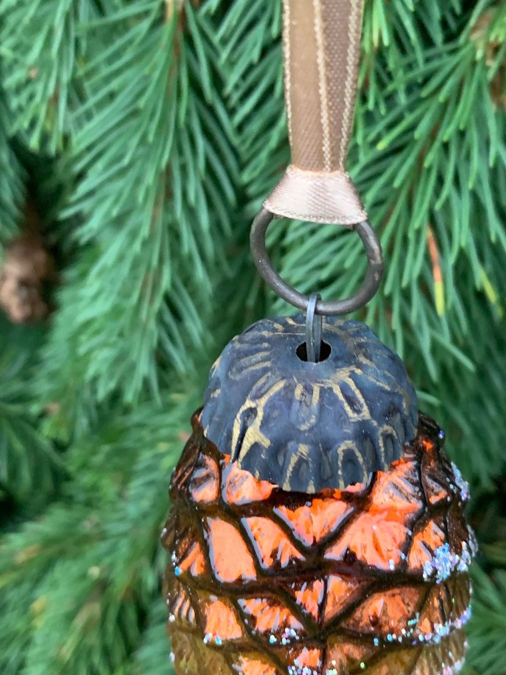 Tutte le decorazioni: Weihnachtskugel Tannzapfen Baumschmuck Glaskugel 10.5 cm – Nuovo (secondo la descrizione) da Auenstein venduto da mar_8mxd 4