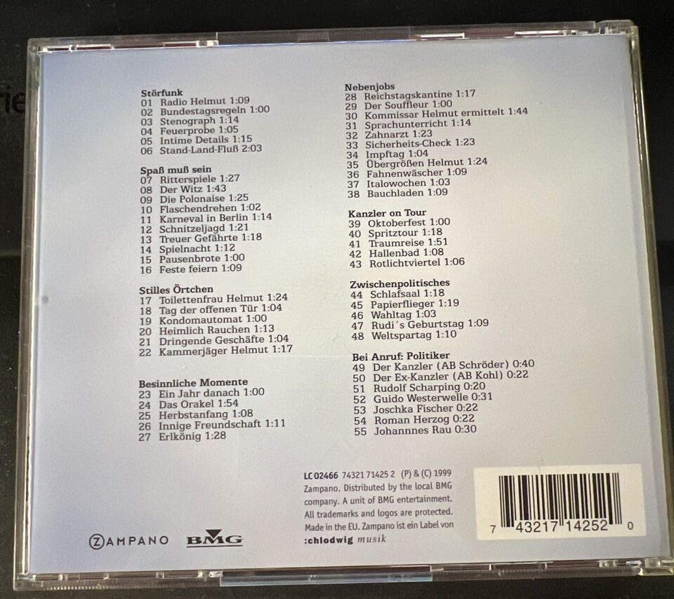 CD: Die Kanzler WG - in Berlin – Usato da St.Galllen venduto da elkaphone 2
