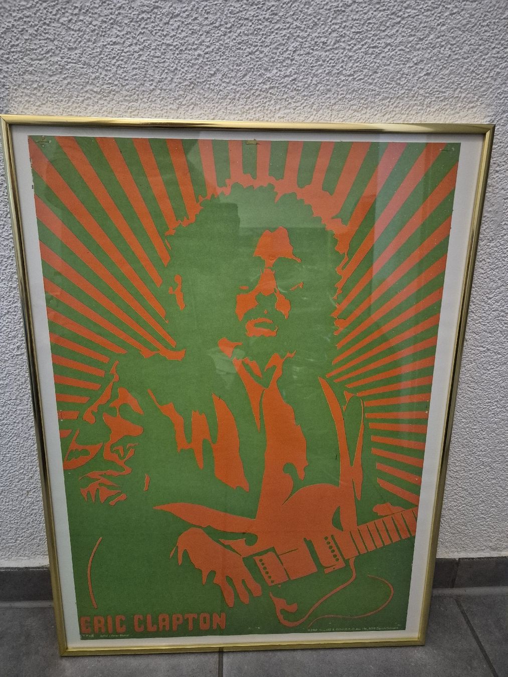 Foto & Immagini: Eric Clapton Plakat 1969 - Artist :  Peter Blumer , gerahmt  – Usato da Uster venduto da newwave0