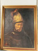 Huile sur toile: Portrait d'un guerrier