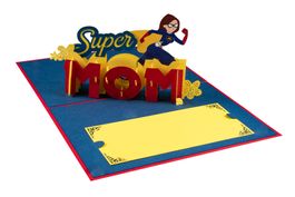 3D Karte "Super Mom" Muttertag Pop-Up Karte