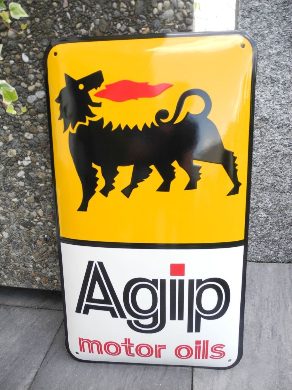 Insegne: GROSSES AGIP EMAILSCHILD – Usato da Reinach AG venduto da Huckleberrysix 3
