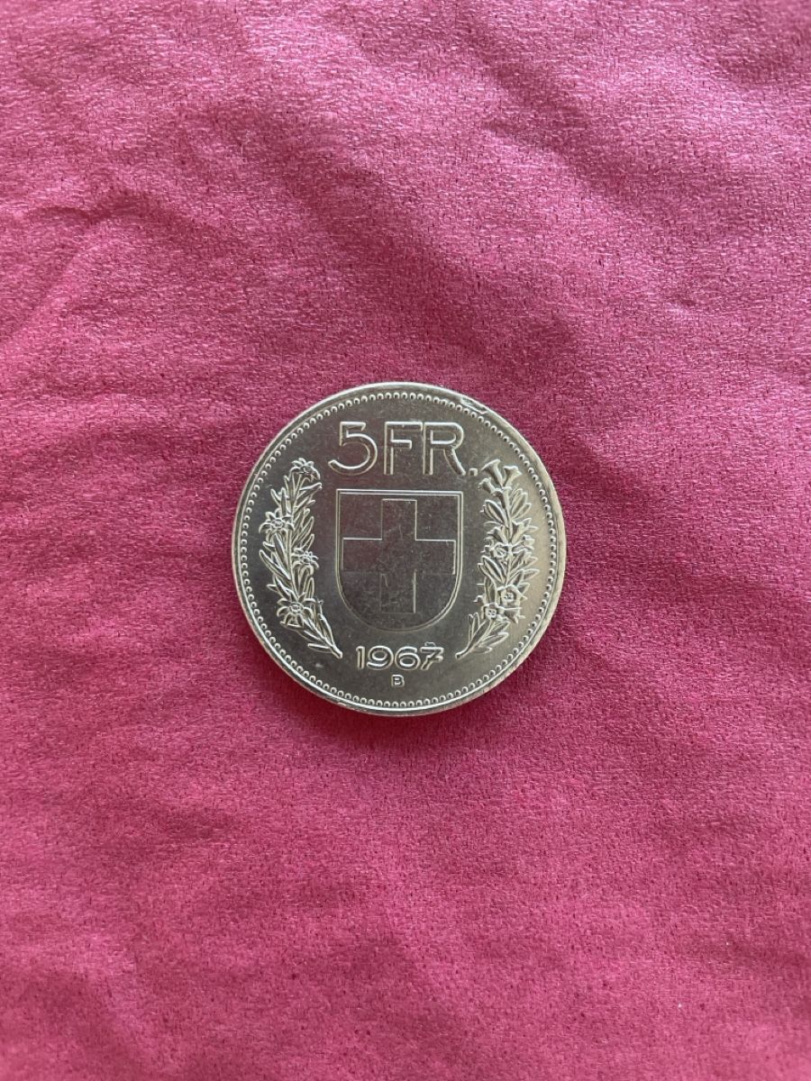 Alle Münzen: Pièce de 5 fr 1967 – Gebraucht aus Geneve von HelloNico