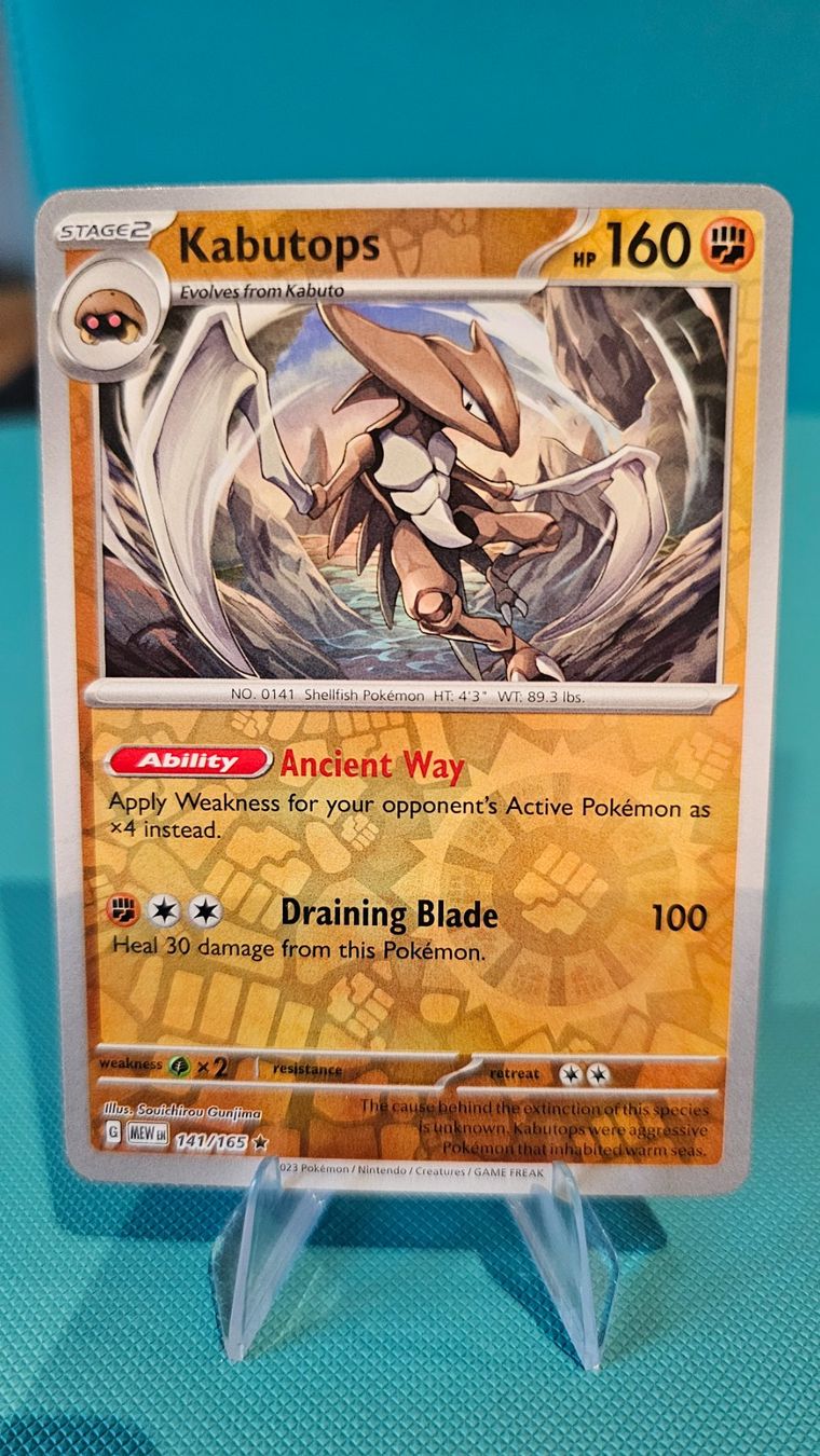 Pokémon Carte collezionabili: Kabutops Reverse Holo MEW 141/165 EN – Usato da Rheineck venduto da Pinia03