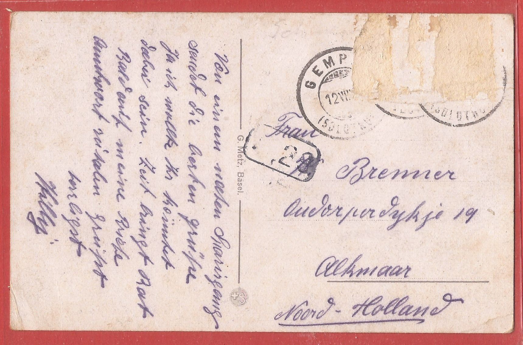 Cartoline postali: Gempen - Restaurant Schönmatt - ca. 1915 – Usato da Fislisbach venduto da Porano 1