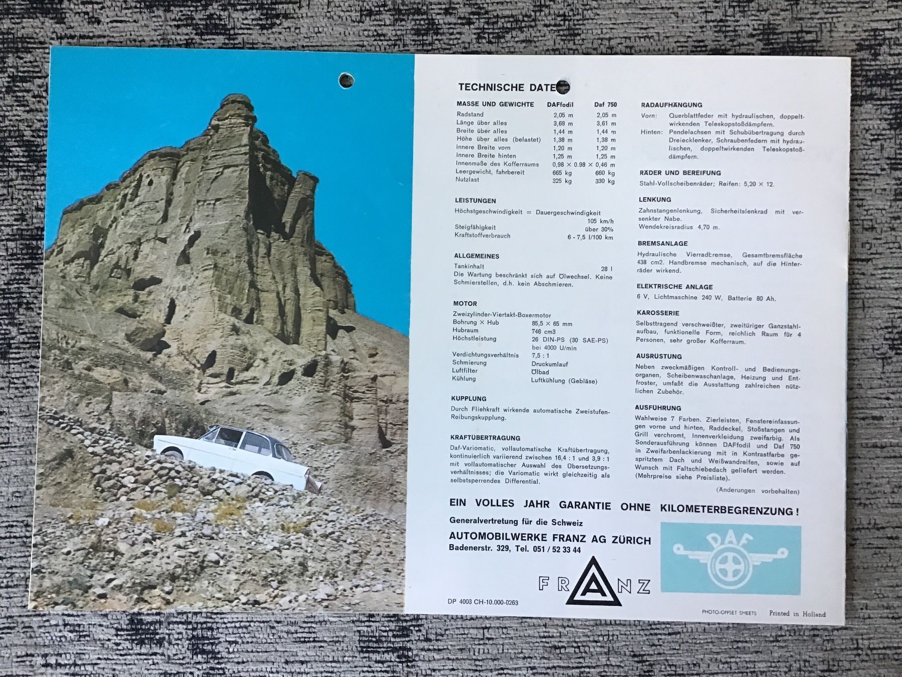 Daf Dokumente: Daf Variomatic Programm Prospekt 1963 – Gebraucht aus Scherzingen von Starseller62 7