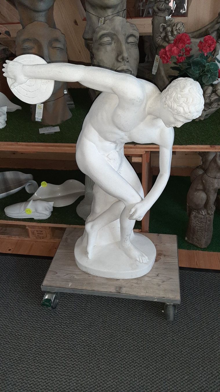 Statuette: Diskuswerfer Diskobolos - Statue, Gartenfigur, Betonfigur – Usato da Ricken SG venduto da Bobo66