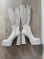 Bottes vernies blanches 38 plateforme talon bloc