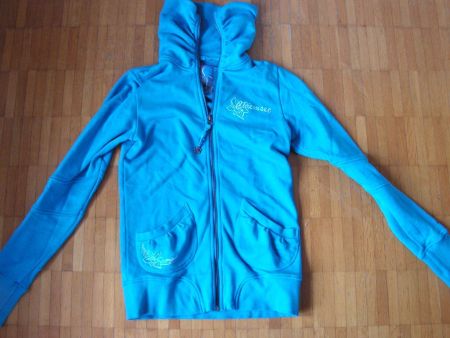 Damen Sweatshirt Jacke blau Gr. S