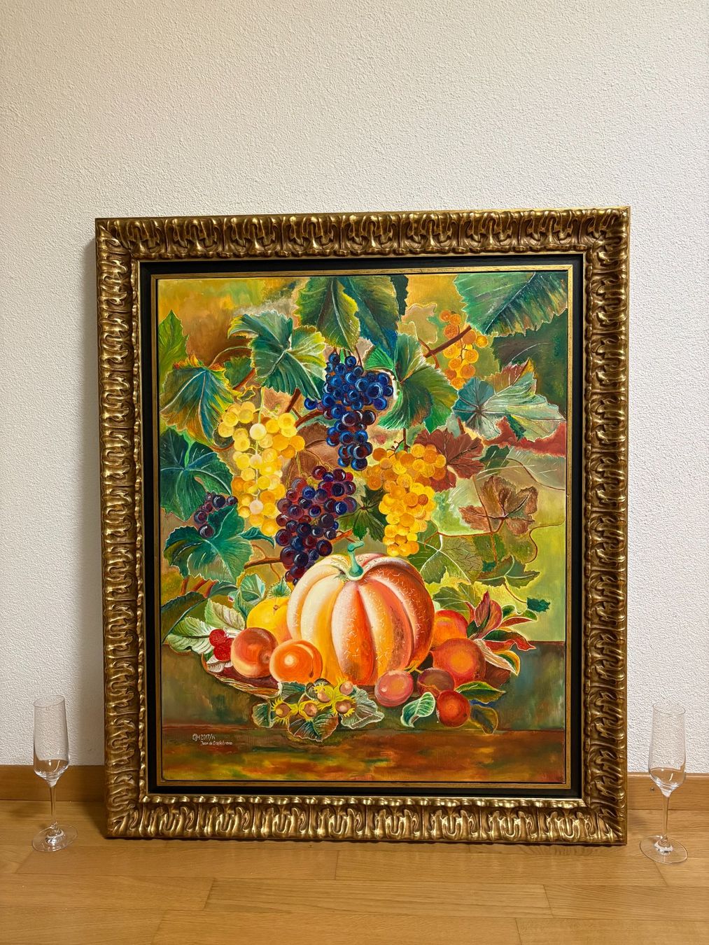 Gemälde: 85 x101/ 2017 Juan de Capistrano/ Öl Gemälde Stillleben – Gebraucht aus Ottenbach von TimelessEmotions. 2