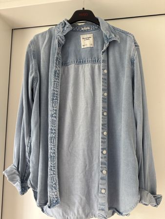 Damen Hemd Abercrombie & Fitch Boyfriend hellblau Grösse S