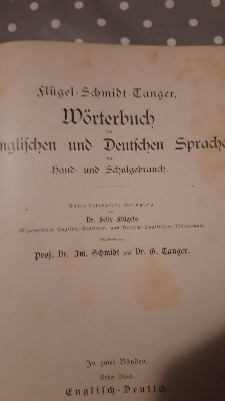 Libri: Antikes Wörterbuch Englisch-Deutsch,  1896 – Usato da Schangnau venduto da Arnika56 5