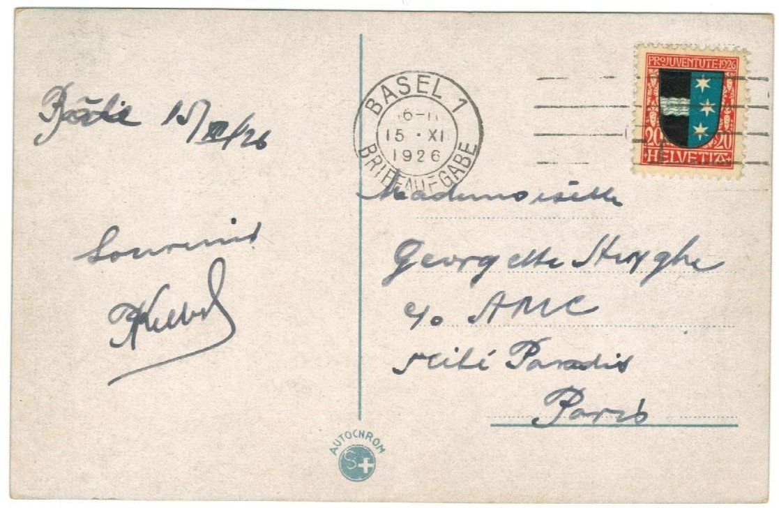 Ansichtskarten: AK Basel. Das Münster 1926 – Gebraucht aus Zürich von Tolima194 1