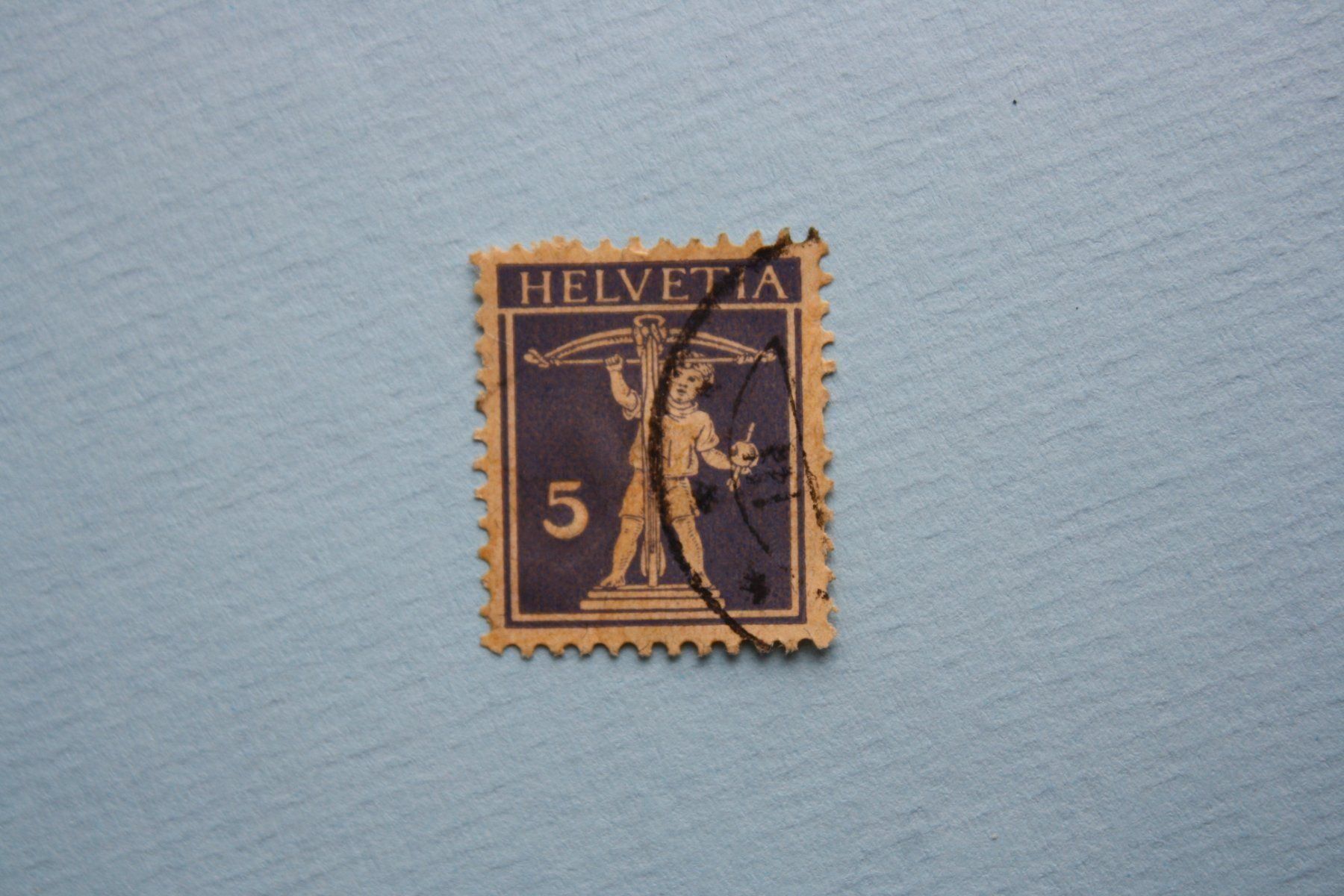 Tutti i francobolli: um 1909 helvetia walterli stamp – Usato da Laupen BE venduto da Gufi57