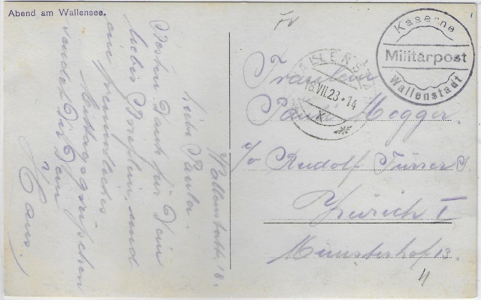 Cartes postales: Abend am Wallensee – D'occasion à Ettingen par Kartenplanet 1