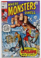 WHERE MONSTERS DWELL #1 🔑 KEY ICONIC JACK KIRBY COVER 1970