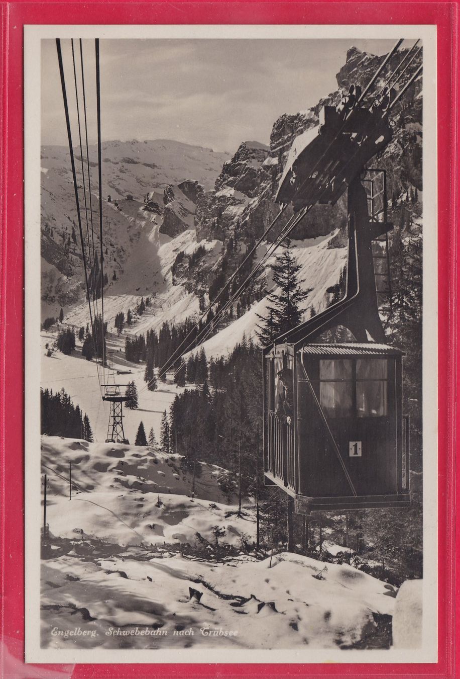 Ansichtskarten: ENGELBERG, SCHWEBEBAHN NACH TRÜBSEE, 30.12.1944 – Gebraucht aus Oberrieden von Gebirgsstelze