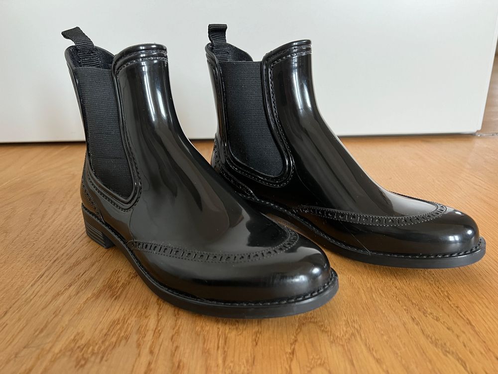 Rieker Regenstiefel Schwarz 42 Gummistiefel