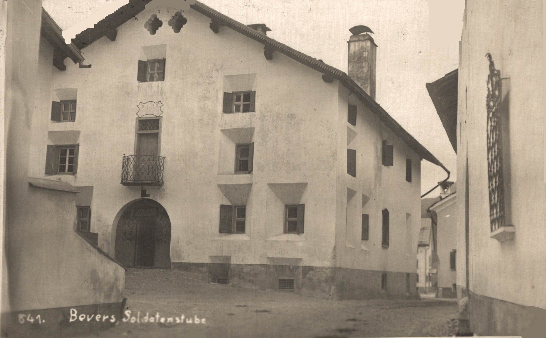Ansichtskarten: Bevers, Soldatenstube – Gebraucht aus Bronschhofen von Astore