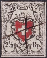 13I (Orts-Post) T.15, frisches Exempalr mit Tintenkreuz +Att