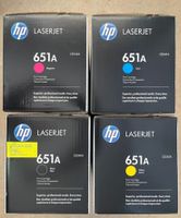 4 Stk. orig. HP 651A Toner, C340A + CE341A + CE342A + CE343A