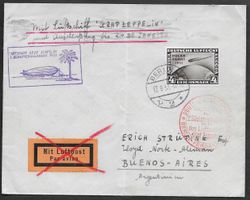 1936 Brief Zeppelin Berlin-Buenos Aires Anschlussflug ab 1.-