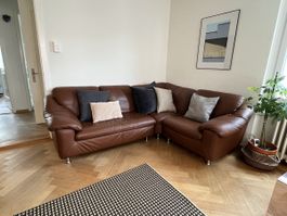 Sofa / Ecksofa Echtleder W. Schillig