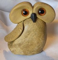 Eule Figur Naturstein Handgemacht siehe Foto 