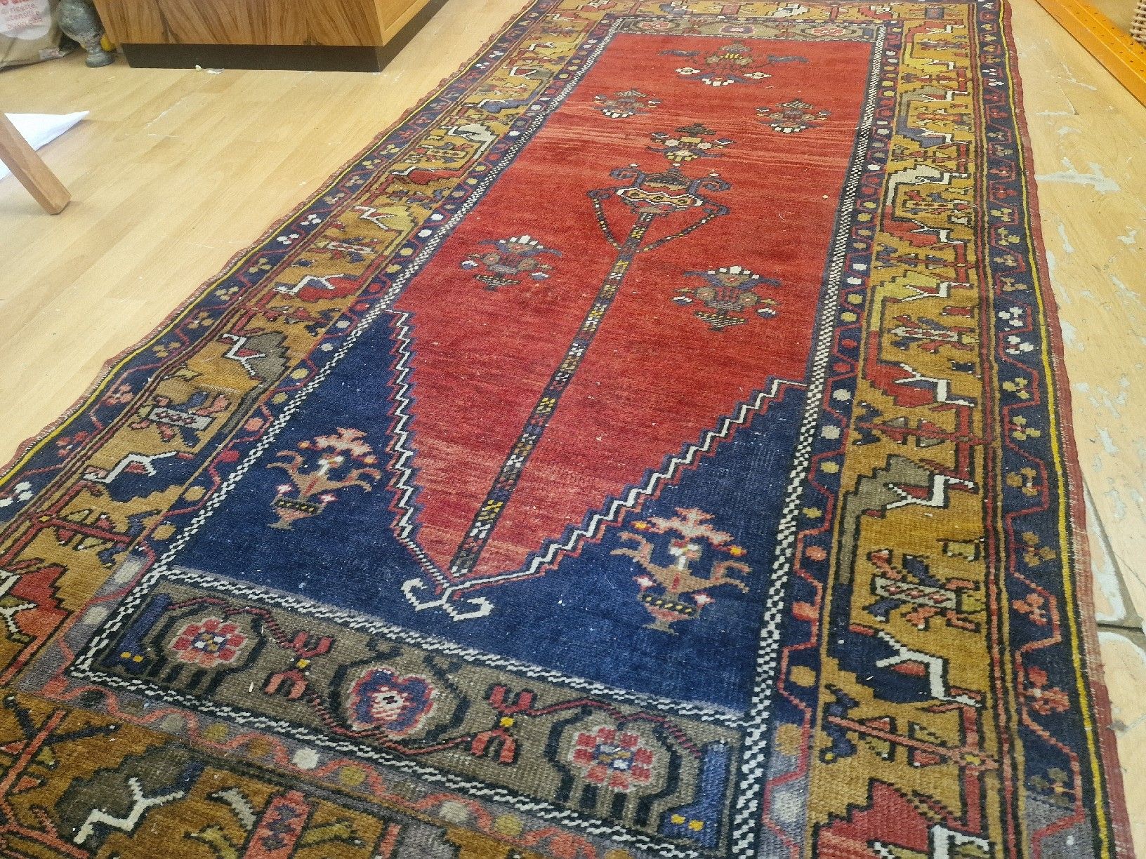 Teppiche: Orientteppich handgeknüpft rot blau mehrfarbig – Gebraucht aus BERN von Intarsia 5