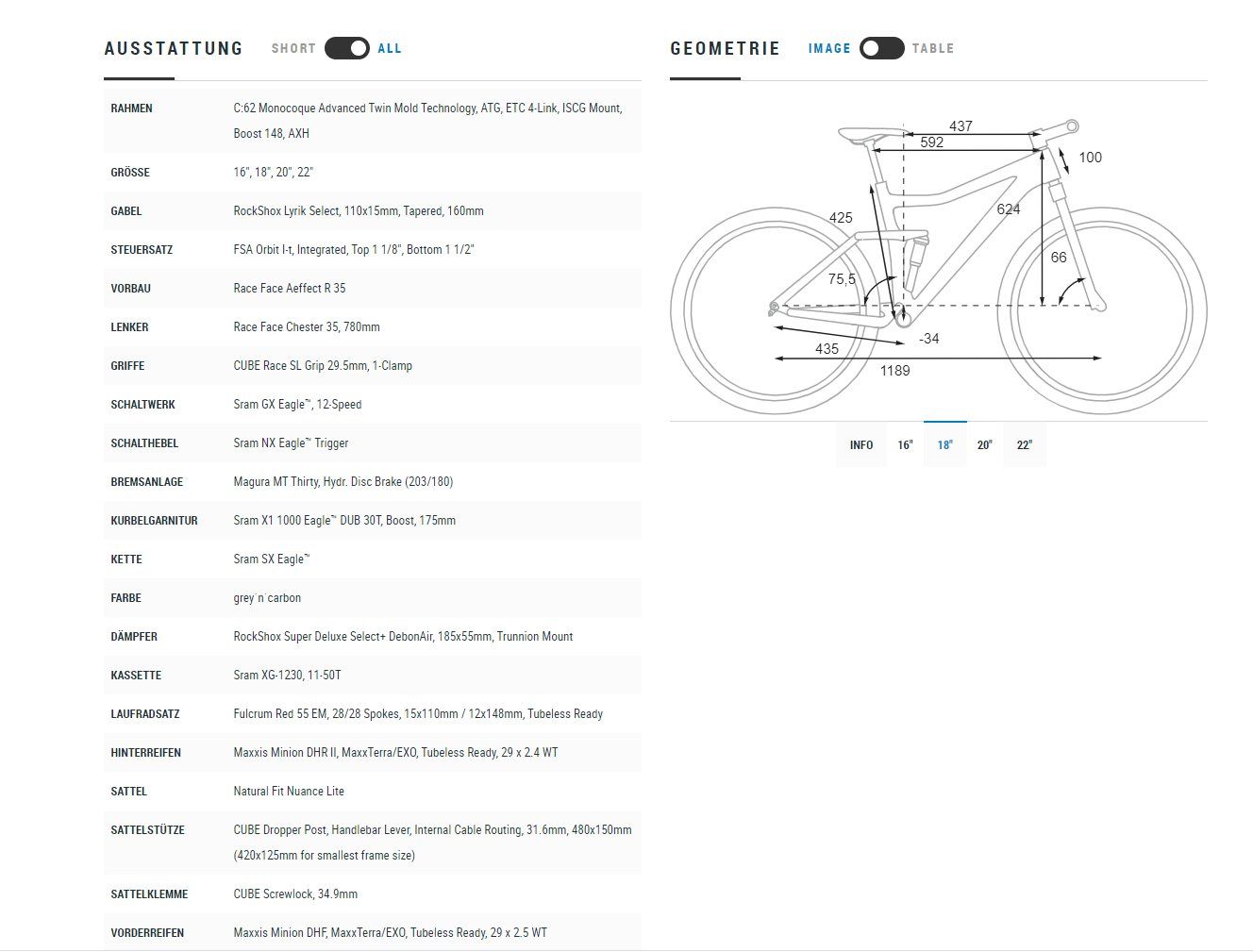 Cube Vélos: Cube Stereo 150SL 2019 - Grösse M – D'occasion à St. Margrethen SG par Kreidler0 7