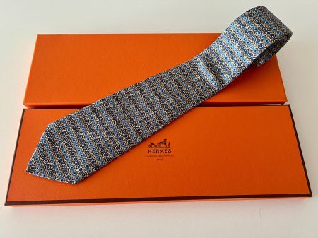 Cravate HERMES-Paris „Multicolor Circles“ -avec box original
