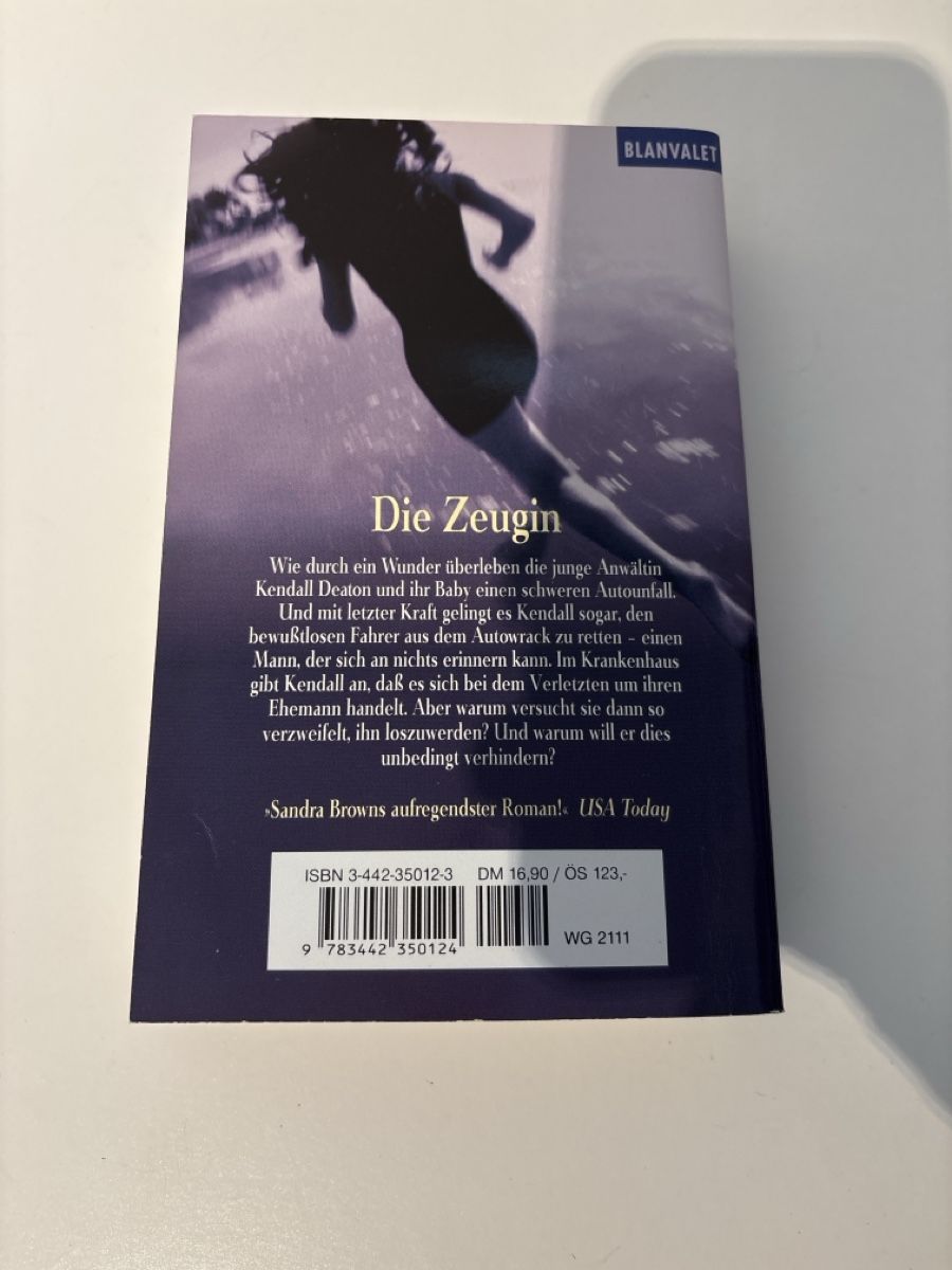 Bücher: Sandra Brown - Die Zeugin, gebraucht  – Gebraucht aus Adliswil von ninotschka7 2