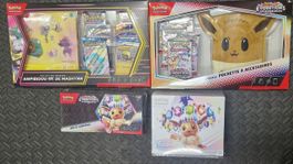 Lot Pokémon Display Ambitidou ex et Évoli Prisme Neuf!