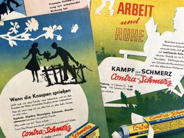 Contra Schmerz - 4 alte Werbungen/Publicités 1942/43