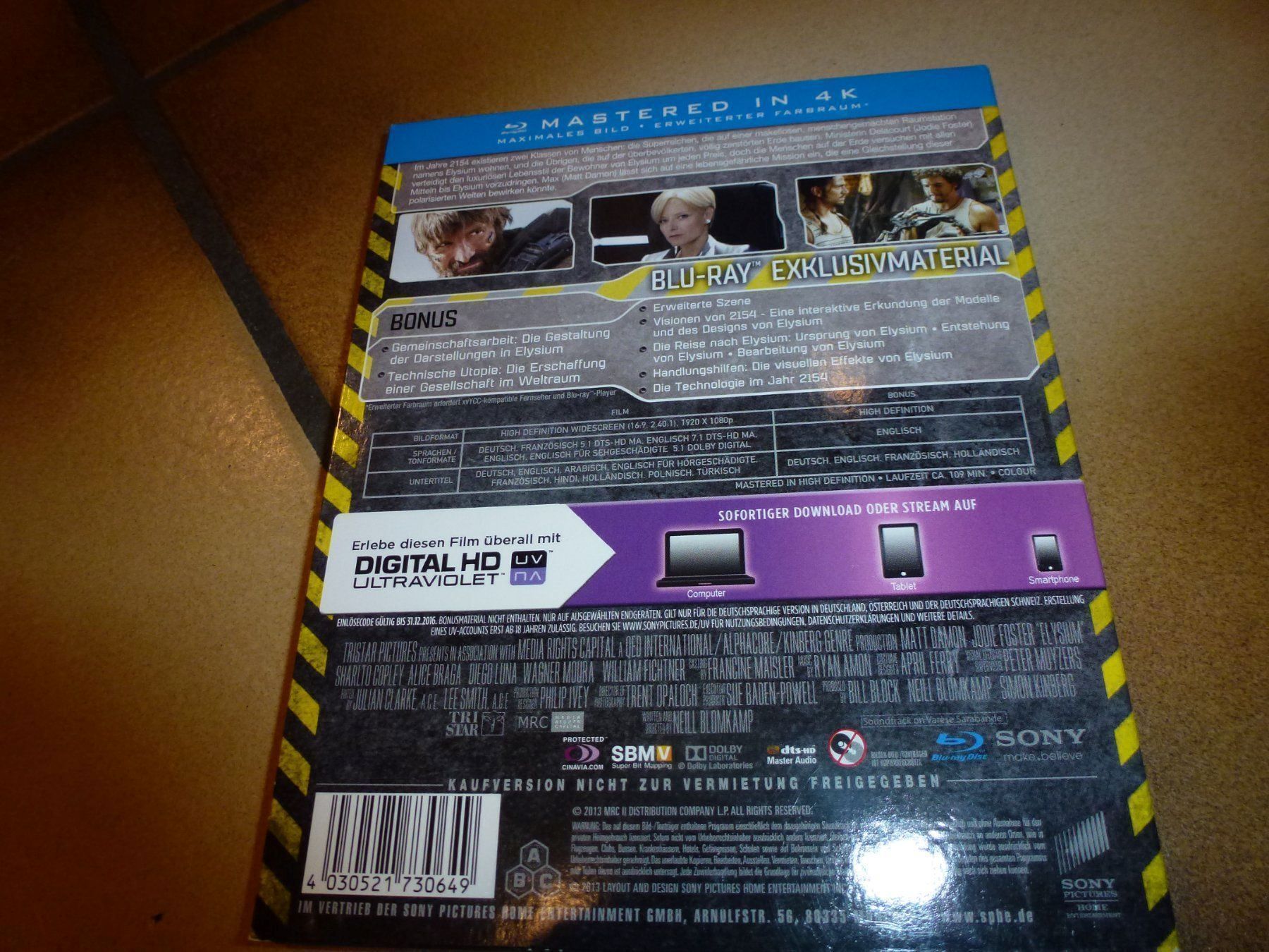 Alle DVDs: Elysium BLU-RAY – Gebraucht aus Olten von Disc-Verkauf 1