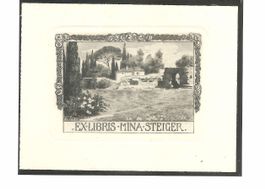 Ex-libris Mina Steiger par Conrad Strasser en 1912