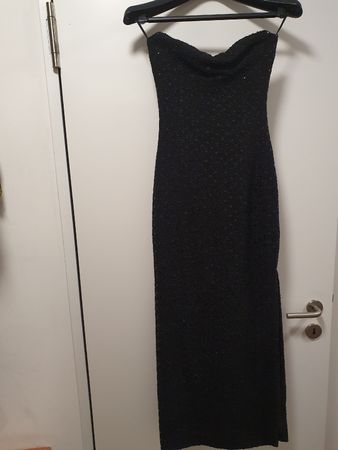 Elegantes Cocktailkleid schwarz, ca. Gr. 36, Aermellos