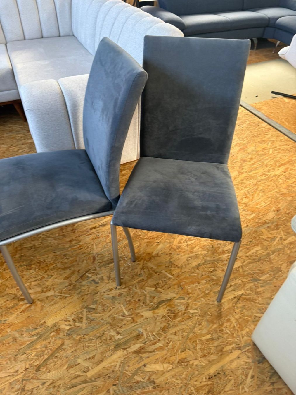 Sedie: Stuhl dunkelgrau Stoff 6er Set Sitzmöbel Dining Chairs – Usato da Dietikon venduto da arj_lrs8