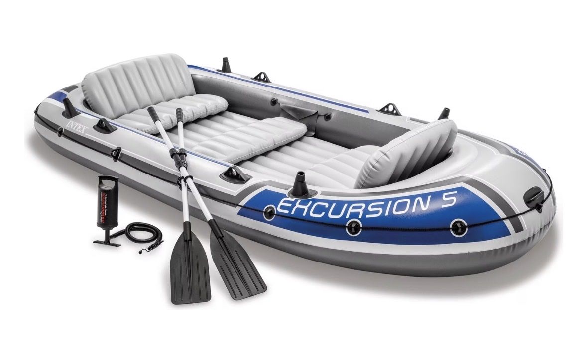 Boote: INTEX Excursion 5 Gummiboot full set – Neu (gemäss Beschreibung) aus Meggen von mau_sp7g 4